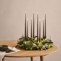 77 Caviar | Taper Candles | 42cm on xmas wreath